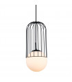 Suspension moderne Matty Noir, verre et acier