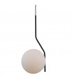Modern hanging lamp Carimi satin black in glass