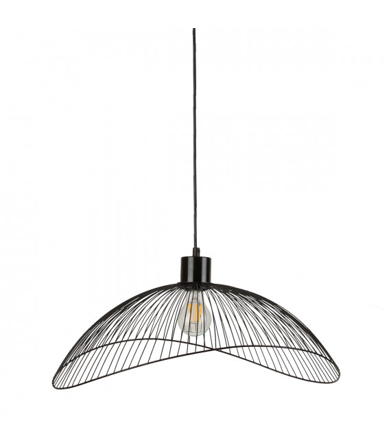 Lampada a sospensione moderna Nunez Nero opaco