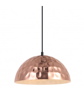 Moderna lampada a sospensione Rasto Black, rame