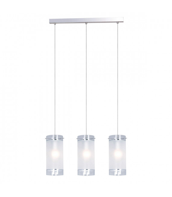 Suspension moderne Vigo Chrome en verre