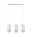 Suspension moderne Rico Chrome en verre