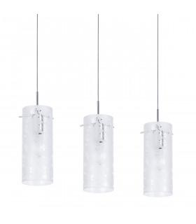 Moderne Pendelleuchte Naolin Chrome, weiß