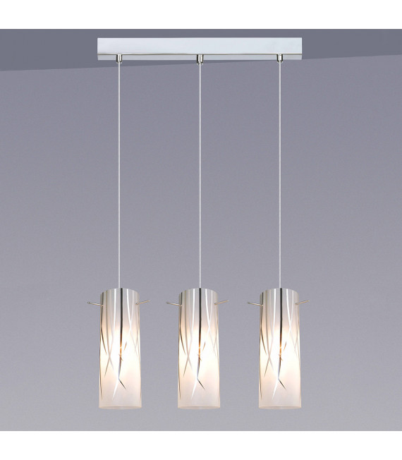 Modern suspension Kosma Chrome, glass and metal