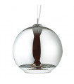 Suspension moderne Laurent Chrome 1 ampoule