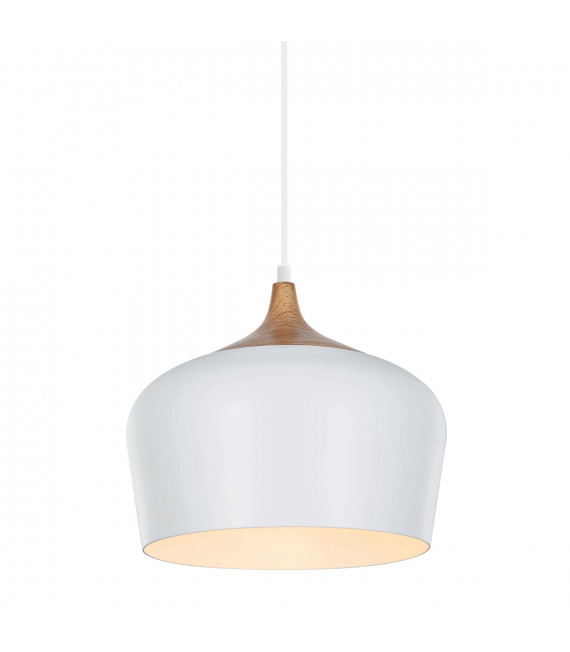 Suspension moderne Britta blanc, acier et aluminium