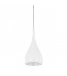 Suspension moderne Anon White Chrome, blanc