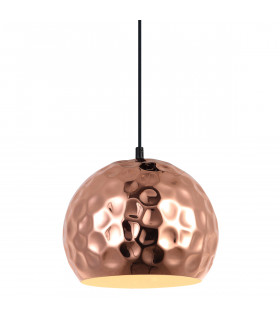 Lámpara colgante moderna Grelium Black, cobre