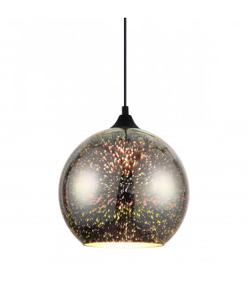 Lampada a sospensione moderna Andromeda 3D Nera, colorata