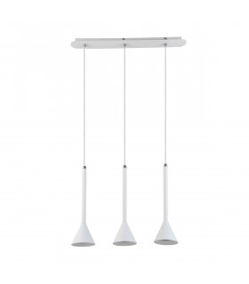 Suspension moderne Anela WH blanc 3 ampoules