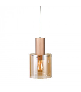 Suspension moderne Javier Bronze antique, noir