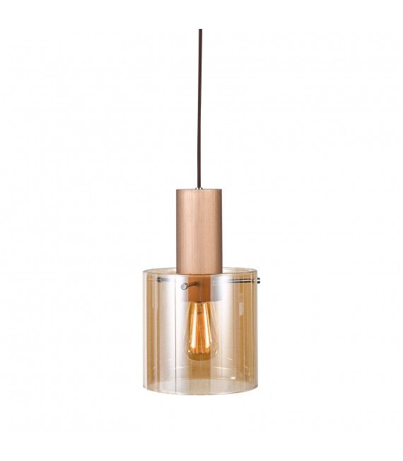 Suspension moderne Javier Bronze antique, noir