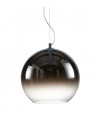Modern suspension Namelo Chrome in metal and glass