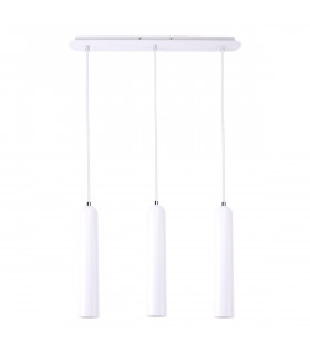 Suspension moderne Athan WH blanc 3 ampoules