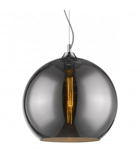 Lampada a sospensione moderna Fixio Chrome, nera