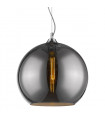 Suspension moderne Fixio Chrome, noir