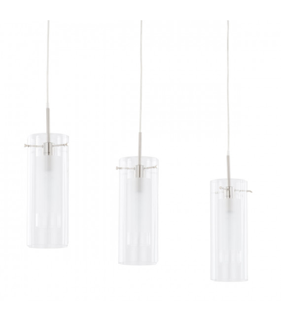 Suspension moderne Terni Chrome 3 ampoules