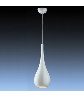 Moderne Pendelleuchte Lava White Chrome, weiß