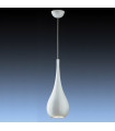 Suspension moderne Lava White Chrome, blanc