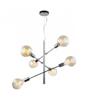 Moderna lampada a sospensione Madalyn Chrome