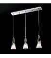 Modern pendant lamp Butio Chrome 3 bulbs