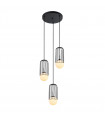 Modern pendant lamp Matty Noir, white lampshade