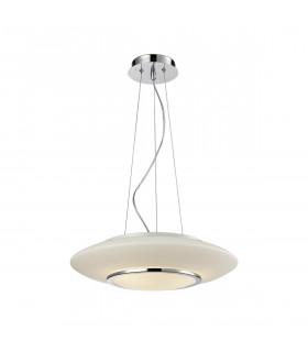 Modern pendant light Camino Chrome, white 3 bulbs