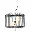 Suspension moderne Daren Noir, verre et acier
