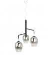 Modern pendant lamp Lesla Chrome, black 3 bulbs