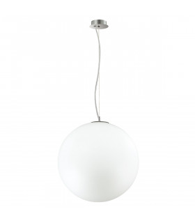 Suspension moderne Ella Chrome en verre