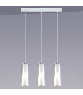 Moderna lampada a sospensione Carole Chrome