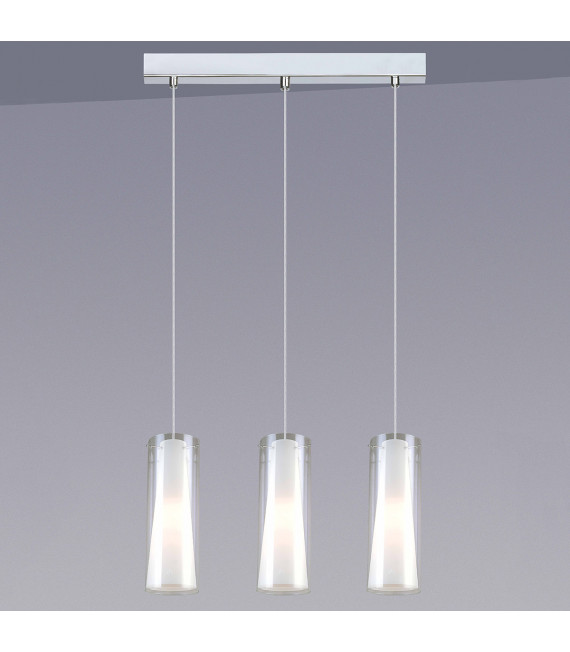 Moderna lampada a sospensione Carole Chrome