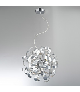Moderne Pendelleuchte Carrick Silber