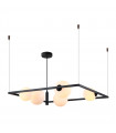 Suspension moderne Gareth Noir 5 ampoules