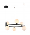 Suspension moderne Amily Noir 6 ampoules