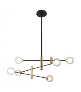 Lampadario moderno Marino Nero, ottone