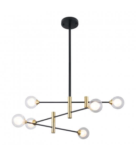 Lámpara colgante moderna Marino Black, latón