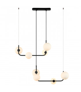 Modern suspension Ferrand Noir 8 bulbs