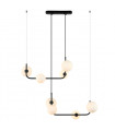 Suspension moderne Ferrand Noir 8 ampoules