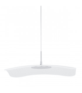 Moderna lampada a sospensione Blossom Chrome, trasparente