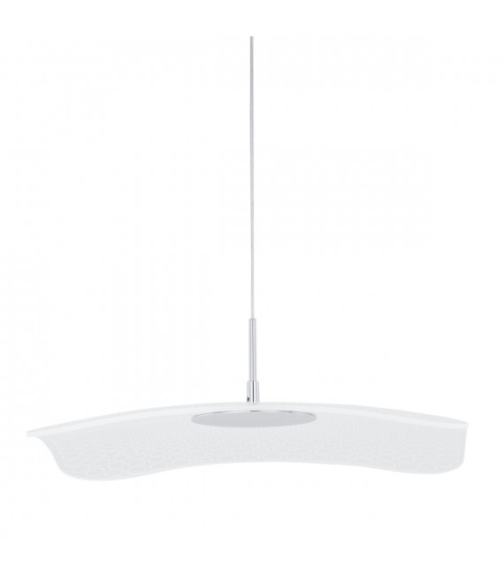 Moderne Pendelleuchte Blossom Chrome, transparent