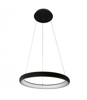 Modern suspension Alessia Noir in acrylic and metal