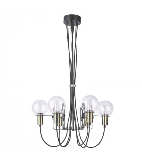 Moderne Pendelleuchte Gianni Antike Bronze, schwarz