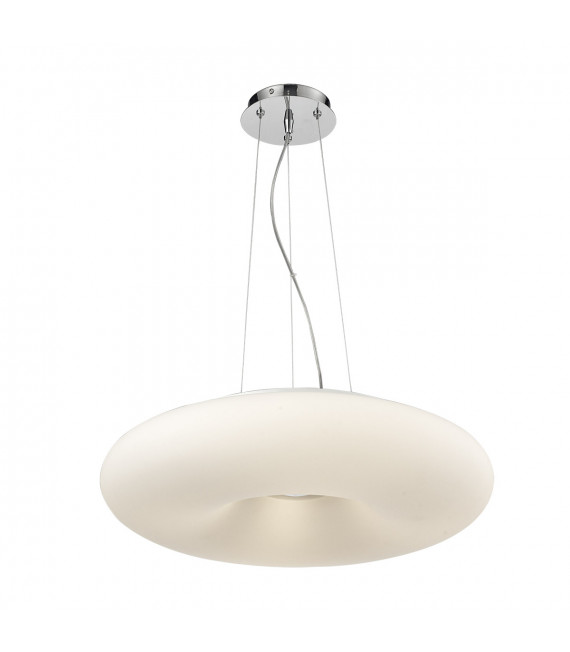 Lampada a sospensione moderna Level Chrome, bianca