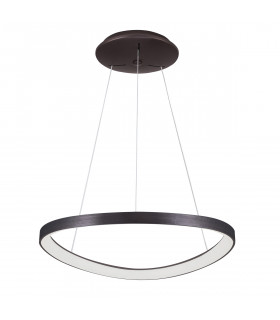 Modern hanging lamp Morfi Café brushed
