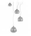 Suspension moderne Laurent Chrome 4 ampoules