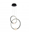Suspension moderne Lozanna Noir, rose en aluminium