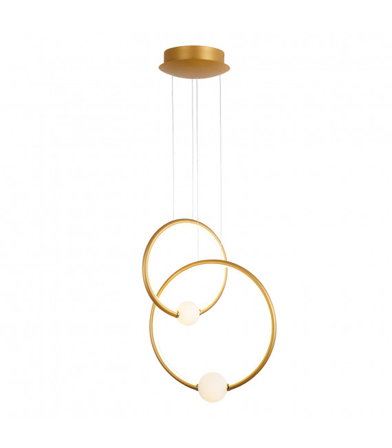 Modern pendant lamp Lozanna Antique bronze, white lampshade