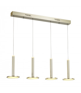 Modern pendant lamp Oliver in aluminium, acrylic lampshade