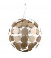 Suspension moderne Mailone Blanc, doré 6 ampoules
